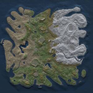 Thumbnail Rust Map: Procedural Map, Size: 4500, Seed: 187, 16 Monuments