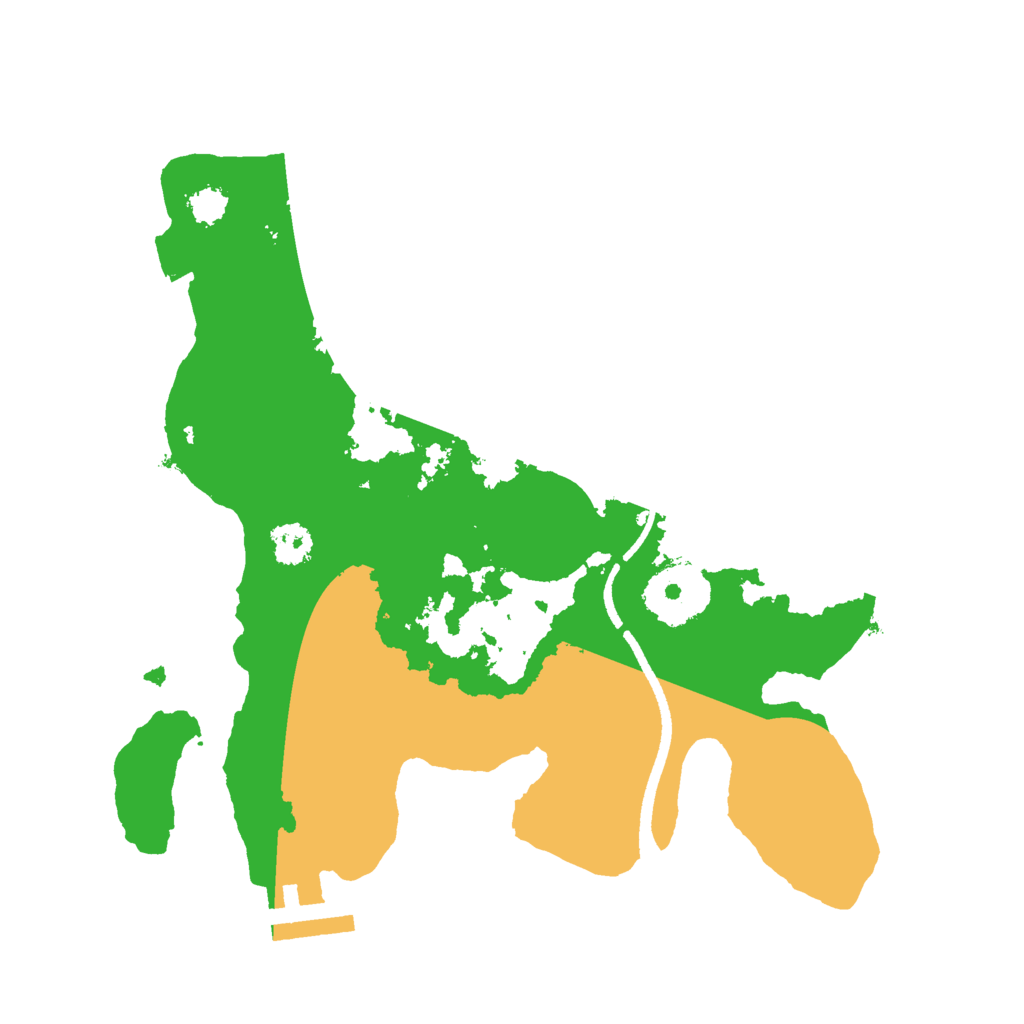 Biome Rust Map: Procedural Map, Size: 2500, Seed: 216