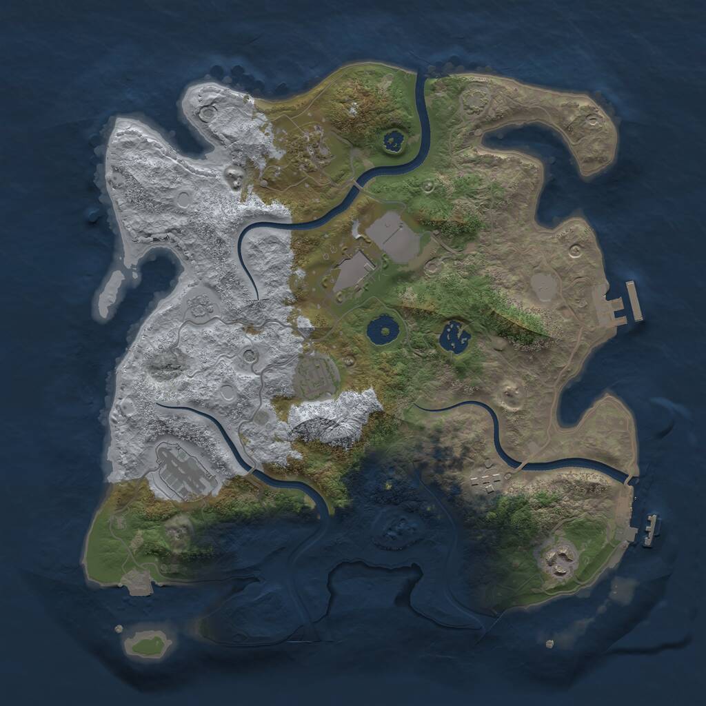 Rust Map: Procedural Map, Size: 3500, Seed: 1526492038, 13 Monuments