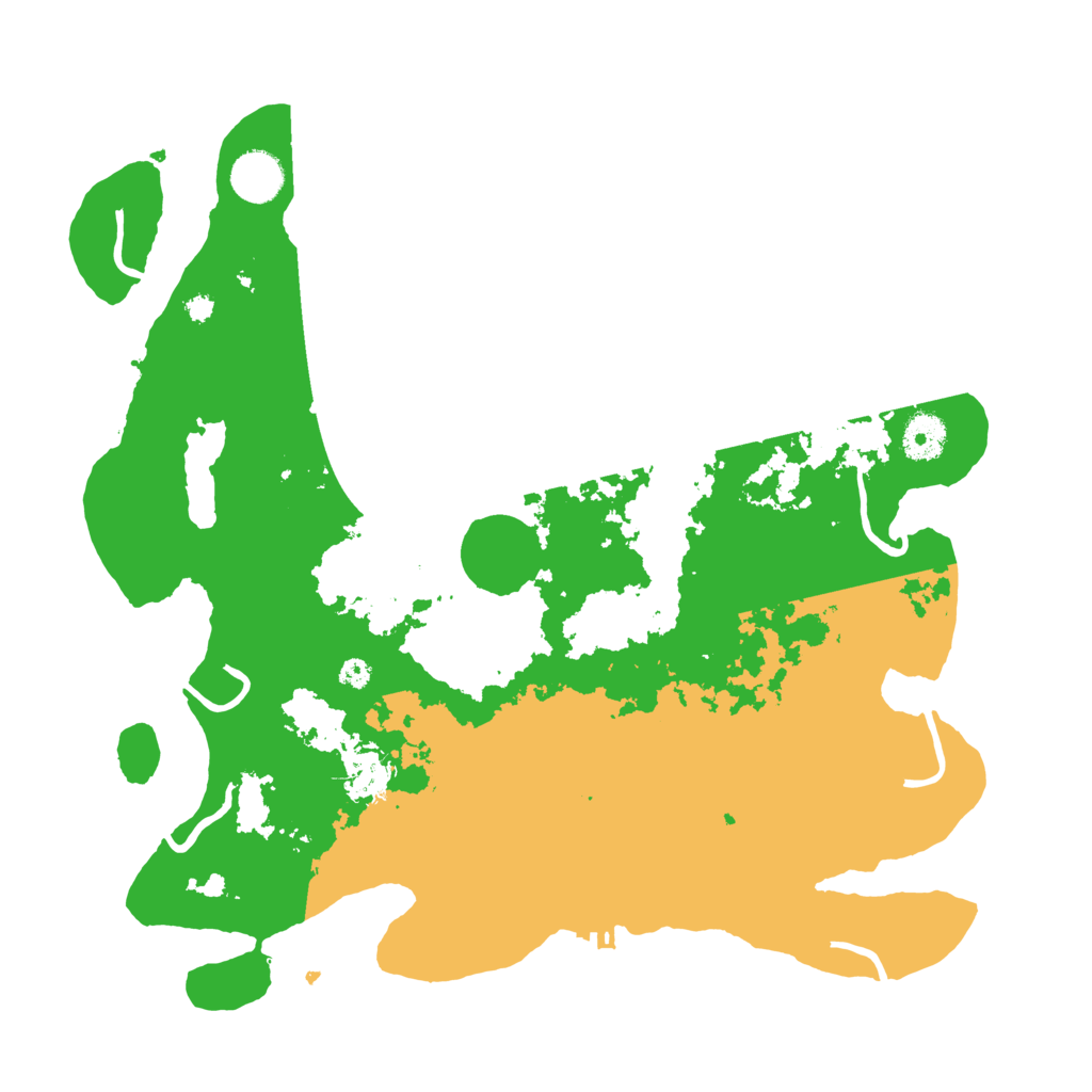 Biome Rust Map: Procedural Map, Size: 3700, Seed: 1087595