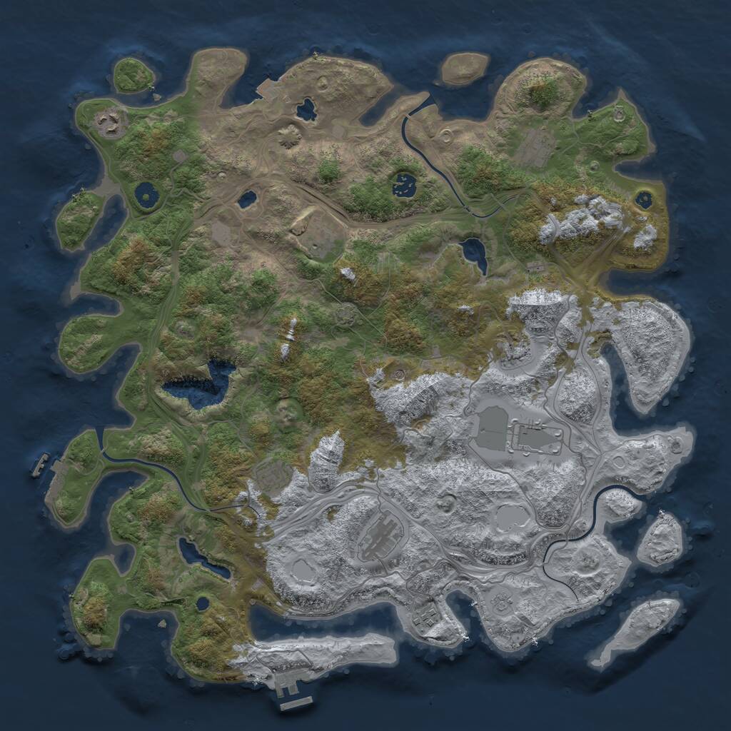Rust Map: Procedural Map, Size: 4500, Seed: 4196752, 15 Monuments