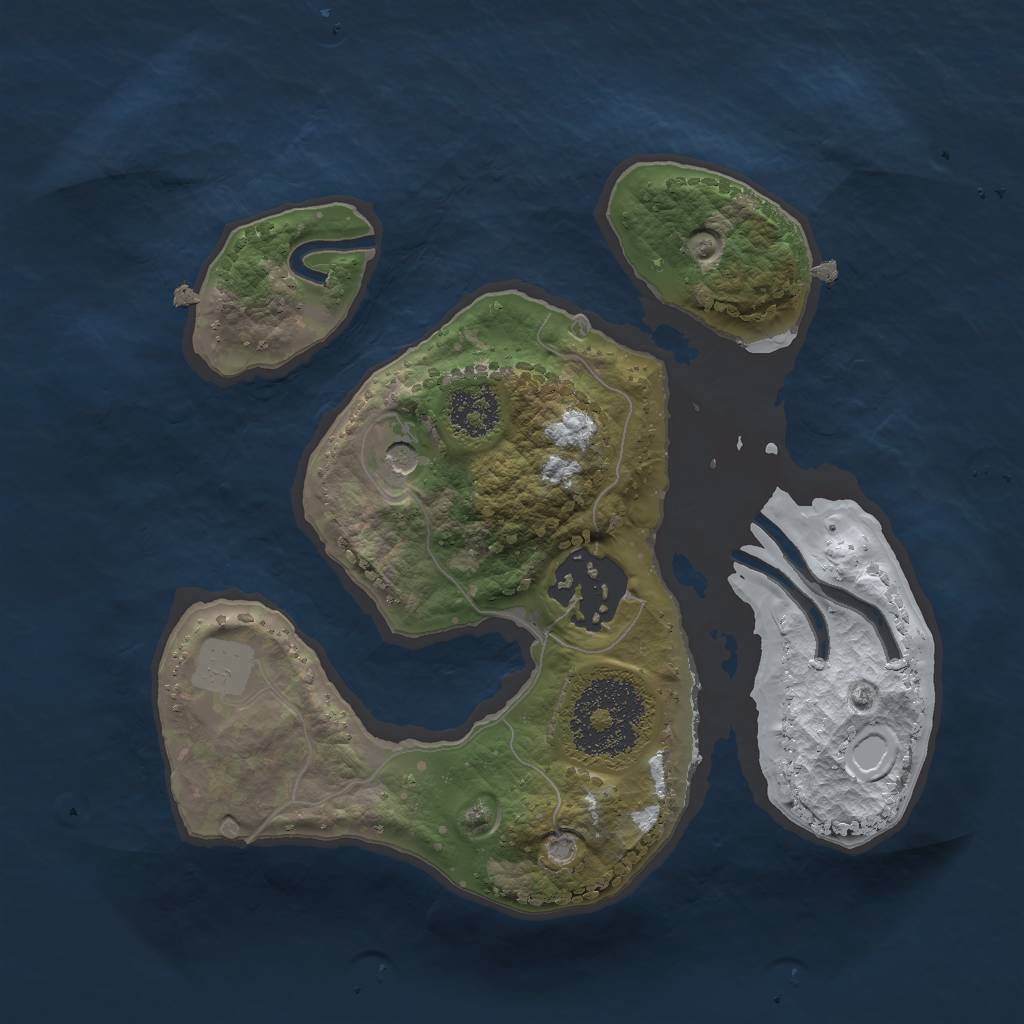 Rust Map: Procedural Map, Size: 2000, Seed: 5868, 7 Monuments