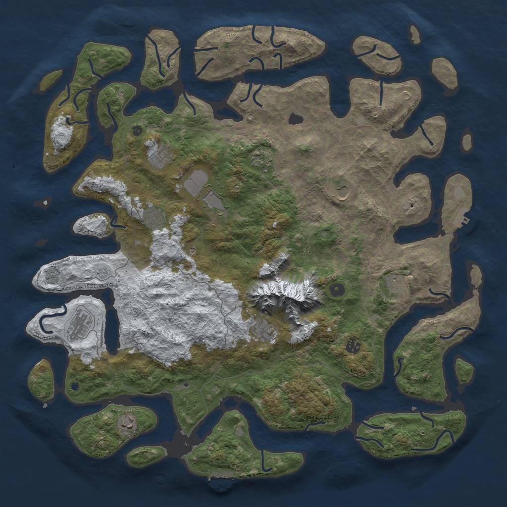 Rust Map: Procedural Map, Size: 5200, Seed: 7982, 20 Monuments