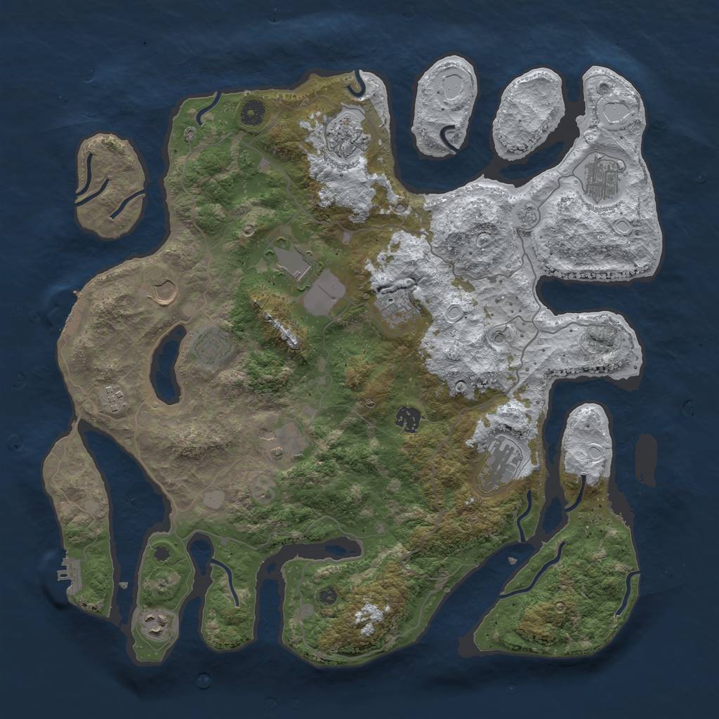 Rust Map: Procedural Map, Size: 4250, Seed: 5876710, 20 Monuments