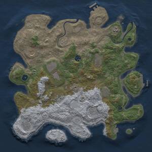 Thumbnail Rust Map: Procedural Map, Size: 3850, Seed: 1957206817, 16 Monuments