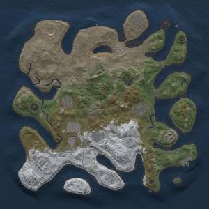 Thumbnail Rust Map: Procedural Map, Size: 3850, Seed: 1957206817, 20 Monuments