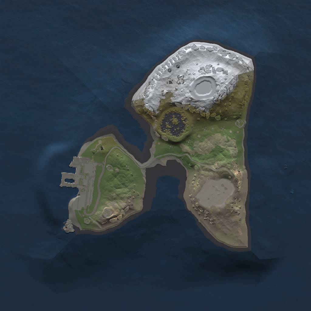 Rust Map: Procedural Map, Size: 1299, Seed: 1, 5 Monuments