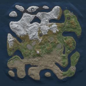 Thumbnail Rust Map: Procedural Map, Size: 4000, Seed: 684379, 19 Monuments