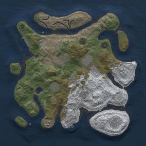 Thumbnail Rust Map: Procedural Map, Size: 3500, Seed: 606907685, 18 Monuments