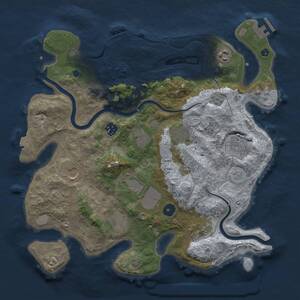 Thumbnail Rust Map: Procedural Map, Size: 3700, Seed: 1688635183, 16 Monuments