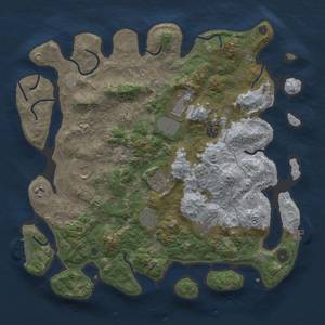 Thumbnail Rust Map: Procedural Map, Size: 4000, Seed: 98, 16 Monuments