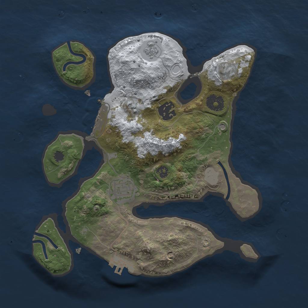 Rust Map: Procedural Map, Size: 2625, Seed: 5, 10 Monuments