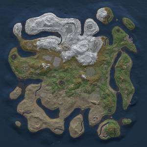 Thumbnail Rust Map: Procedural Map, Size: 3950, Seed: 1236609586, 19 Monuments