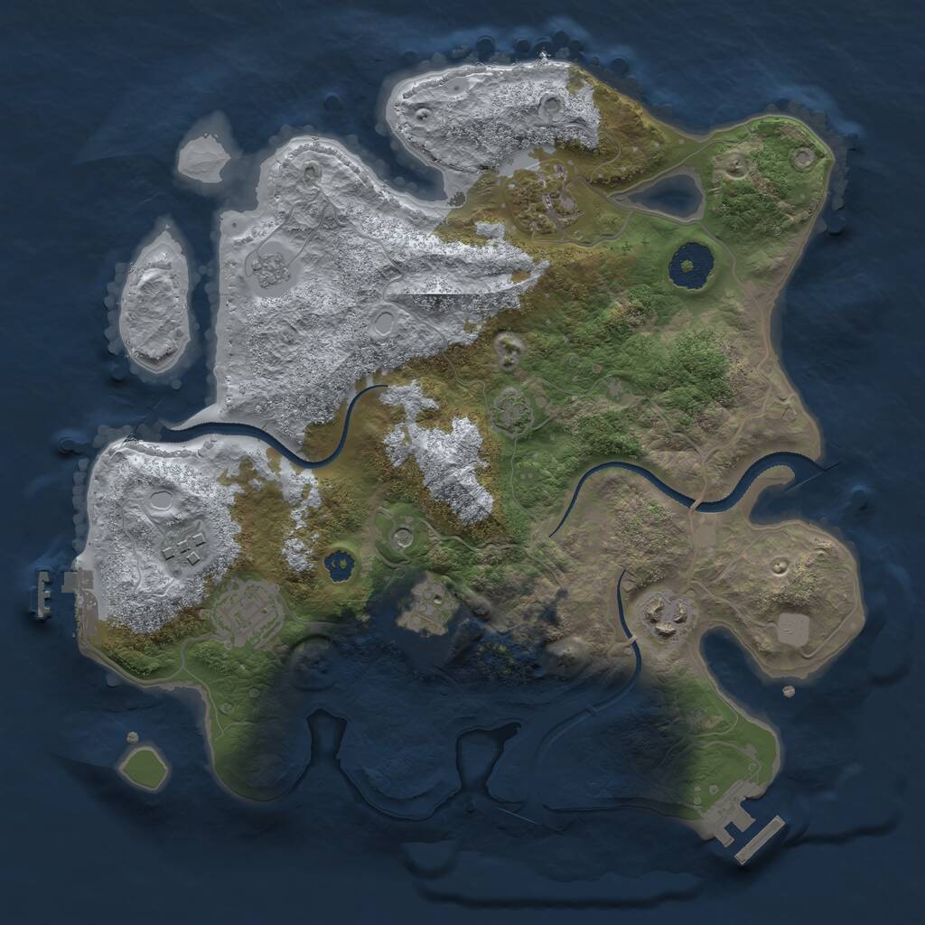 Rust Map: Procedural Map, Size: 3100, Seed: 817193346, 11 Monuments