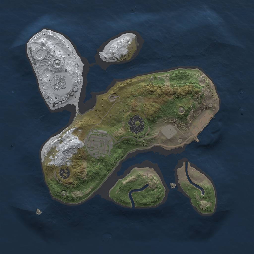Rust Map: Procedural Map, Size: 2200, Seed: 4246536, 8 Monuments