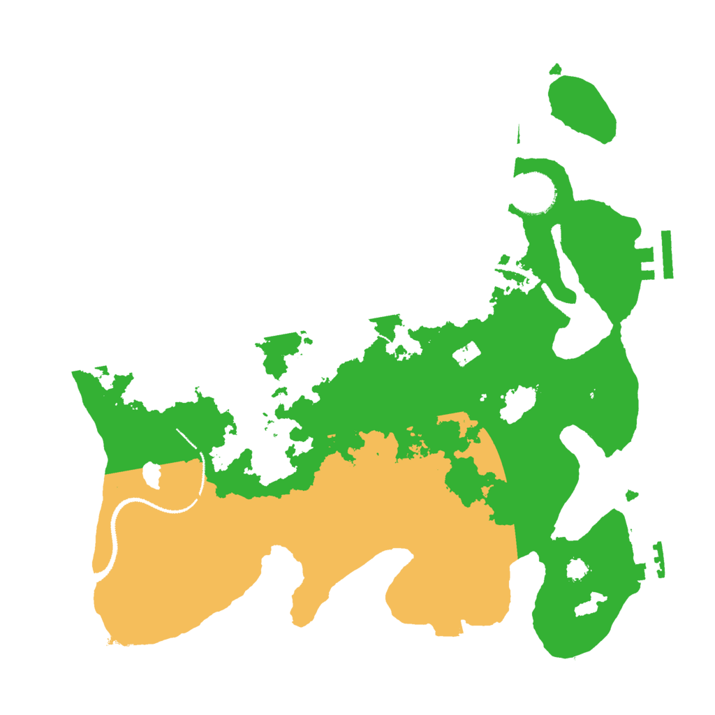 Biome Rust Map: Procedural Map, Size: 3000, Seed: 16598