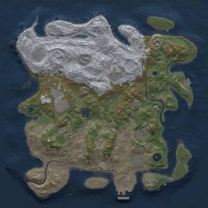 Thumbnail Rust Map: Procedural Map, Size: 3750, Seed: 15, 13 Monuments