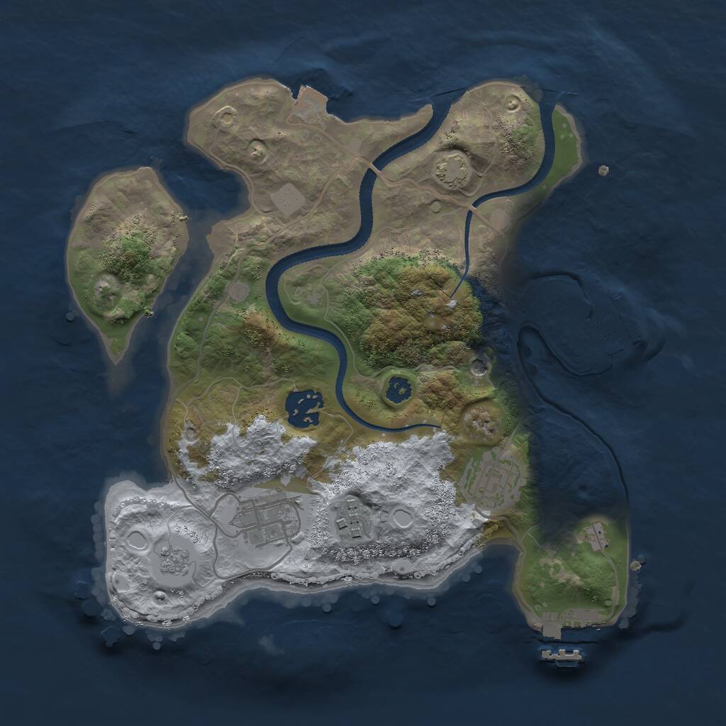 Rust Map: Procedural Map, Size: 2800, Seed: 54139125, 10 Monuments