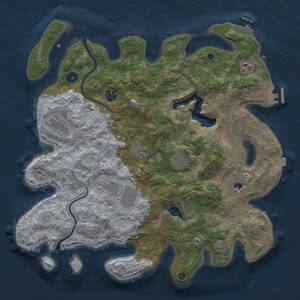 Thumbnail Rust Map: Procedural Map, Size: 4000, Seed: 32, 12 Monuments