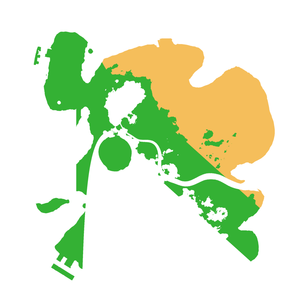 Biome Rust Map: Procedural Map, Size: 2500, Seed: 381419498