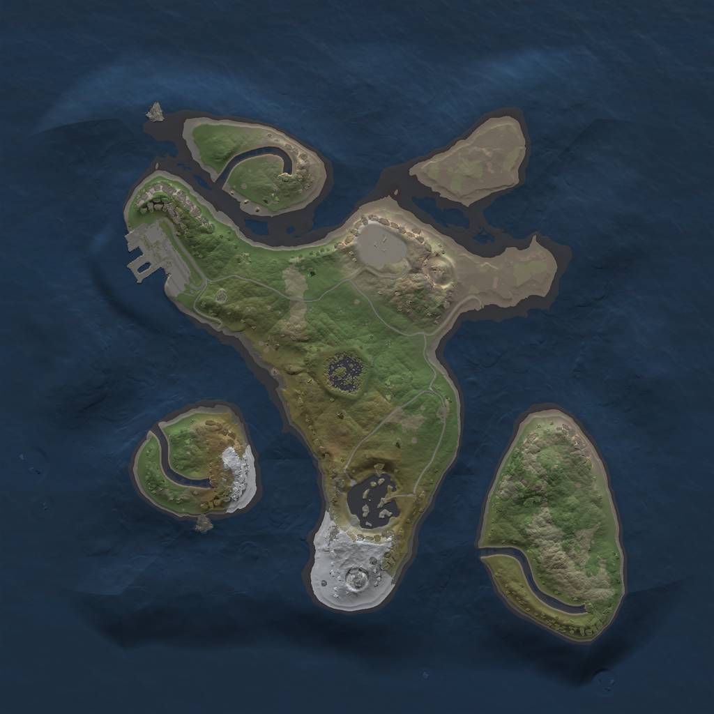 Rust Map: Procedural Map, Size: 2000, Seed: 864452767, 7 Monuments