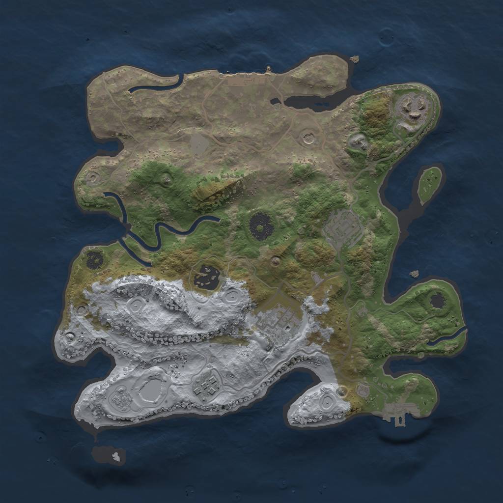 Rust Map: Procedural Map, Size: 2950, Seed: 40465972, 12 Monuments
