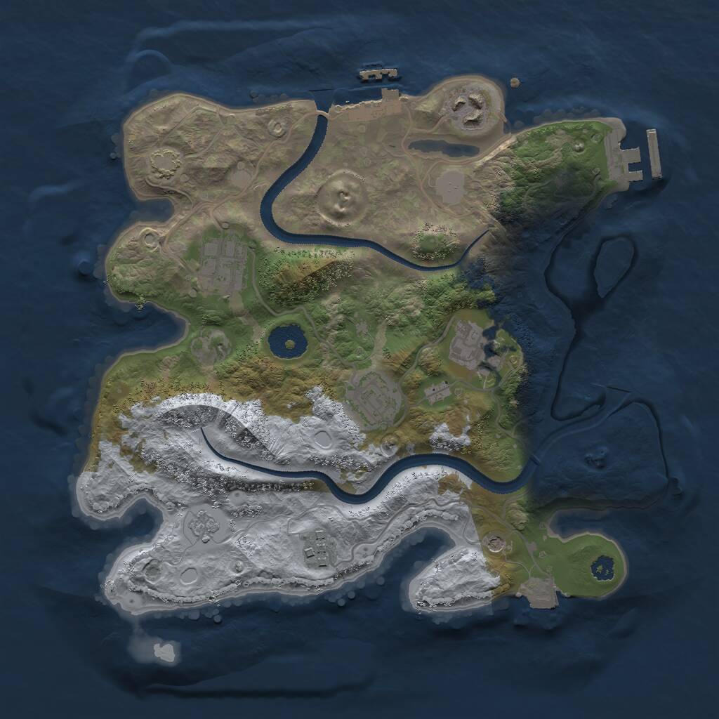 Rust Map: Procedural Map, Size: 2950, Seed: 40465972, 11 Monuments