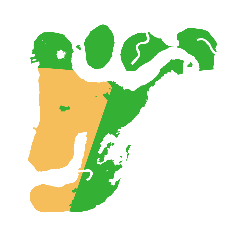 Biome Rust Map: Procedural Map, Size: 2500, Seed: 2006796266