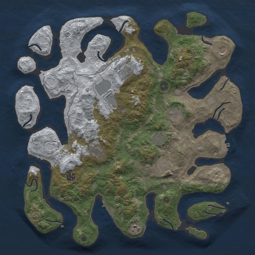 Rust Map: Procedural Map, Size: 4250, Seed: 59749556, 19 Monuments