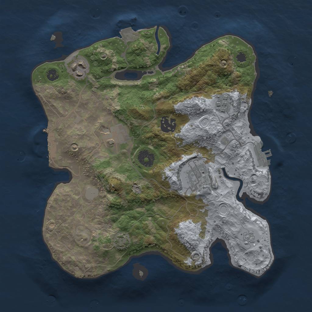 Rust Map: Procedural Map, Size: 2800, Seed: 97508636, 12 Monuments