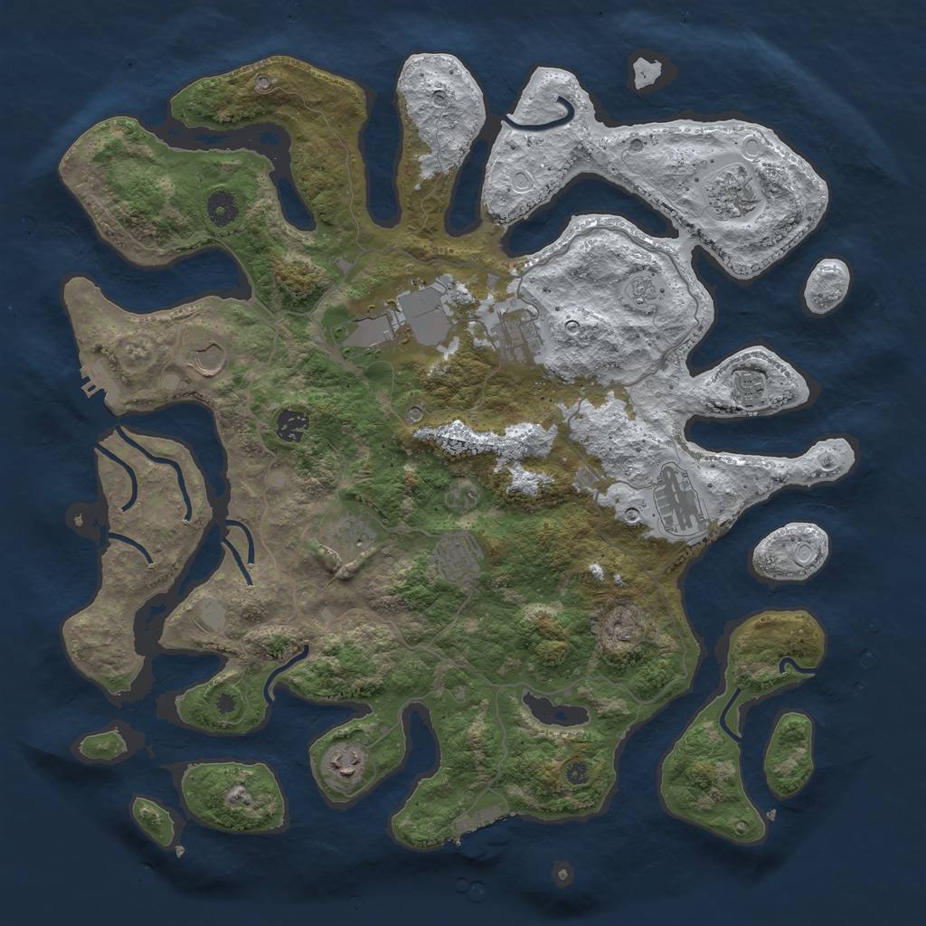 Rust Map: Procedural Map, Size: 4250, Seed: 5632, 19 Monuments