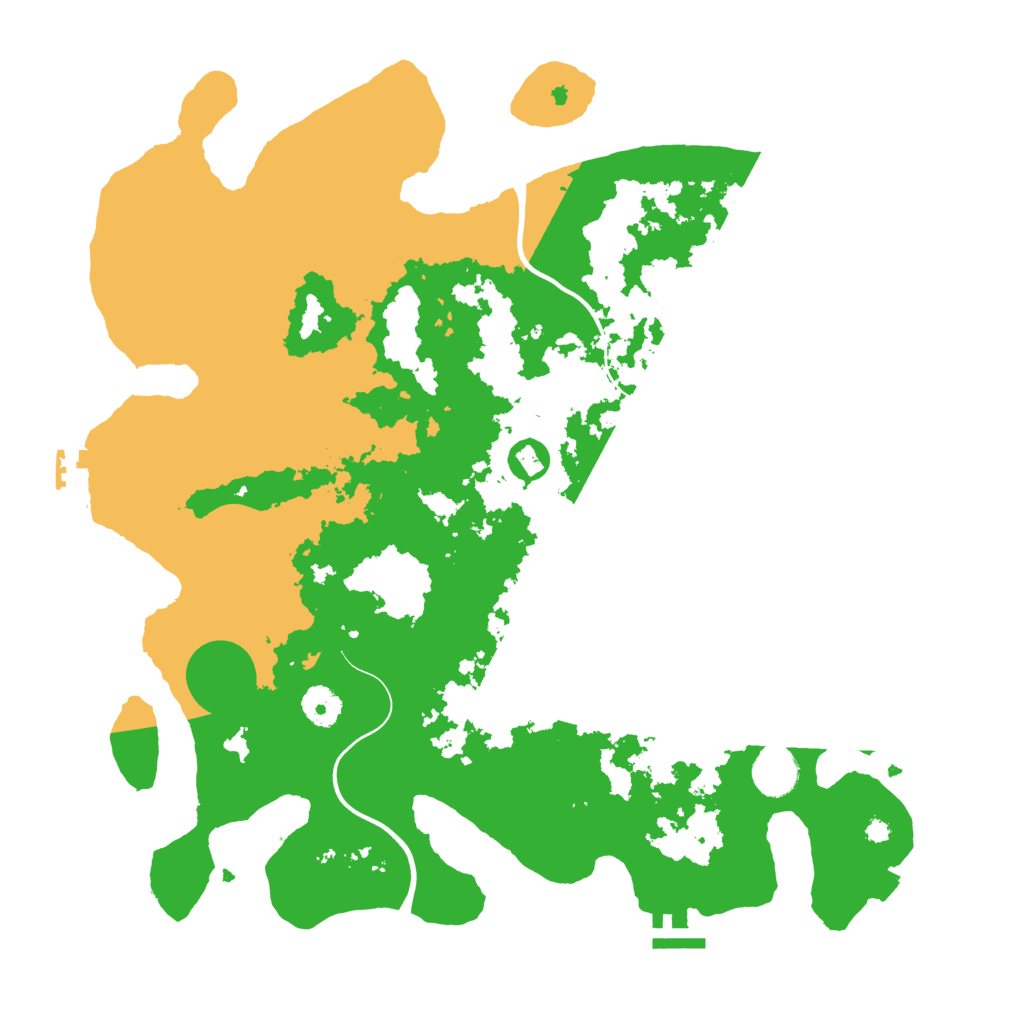 Biome Rust Map: Procedural Map, Size: 3900, Seed: 10483