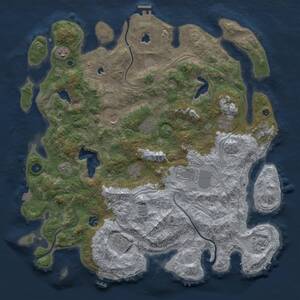 Thumbnail Rust Map: Procedural Map, Size: 4500, Seed: 1961080763, 16 Monuments