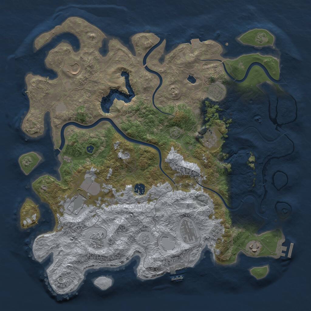 Rust Map: Procedural Map, Size: 4200, Seed: 188, 15 Monuments
