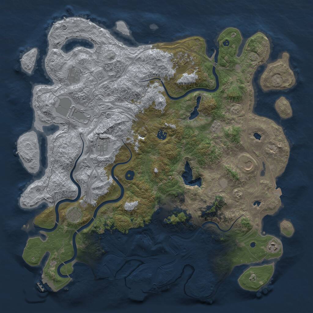 Rust Map: Procedural Map, Size: 4750, Seed: 8, 16 Monuments