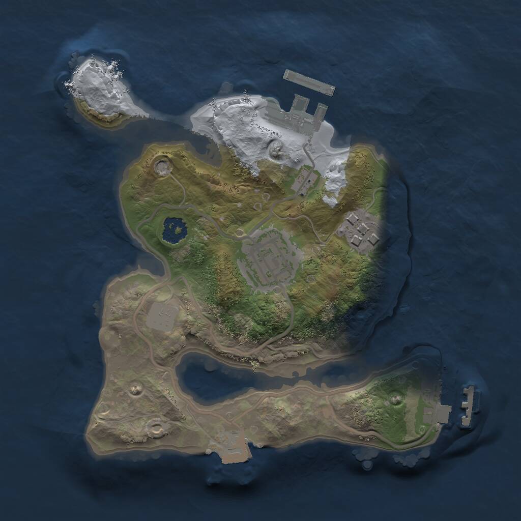 Rust Map: Procedural Map, Size: 2000, Seed: 214, 5 Monuments