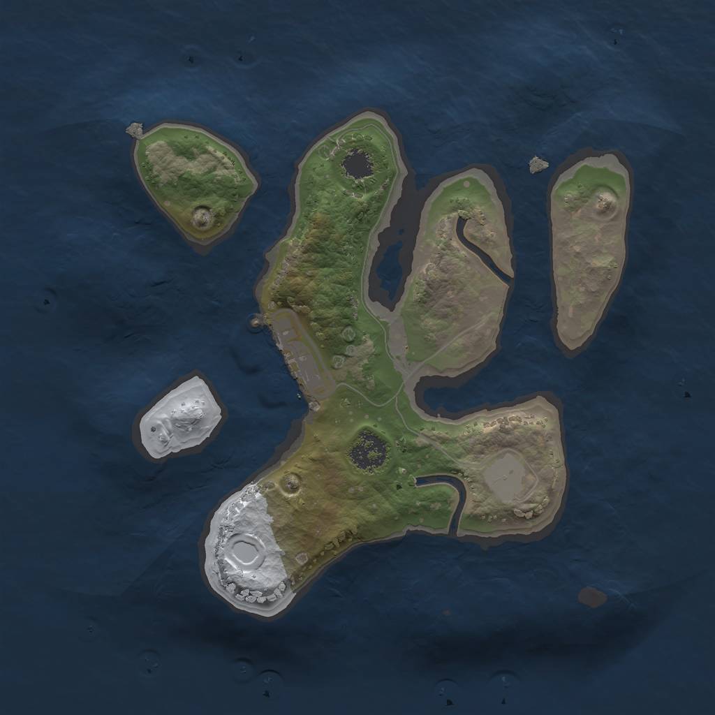 Rust Map: Procedural Map, Size: 2000, Seed: 20409, 6 Monuments