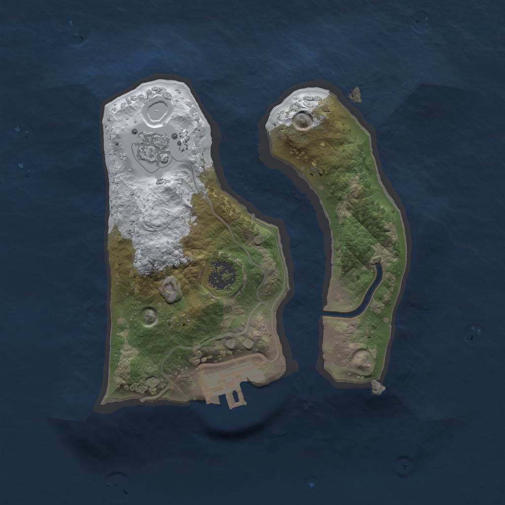 Rust Map: Procedural Map, Size: 1750, Seed: 420420, 7 Monuments