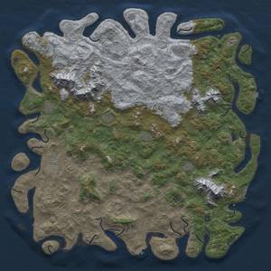 Rust Map: Procedural Map, Size: 6000, Seed: 601416082, 19 Monuments