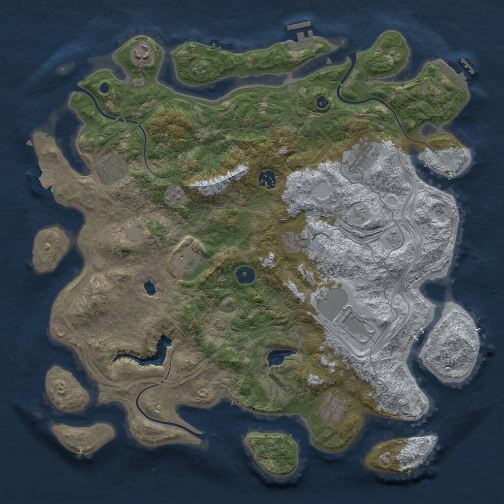 Rust Map: Procedural Map, Size: 4250, Seed: 88313, 15 Monuments