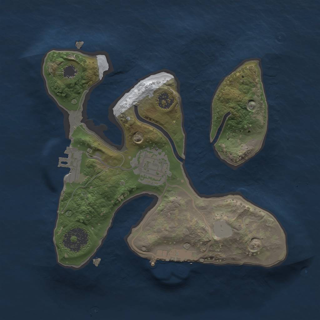 Rust Map: Procedural Map, Size: 2000, Seed: 1654767252, 8 Monuments