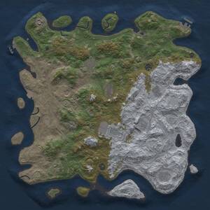 Thumbnail Rust Map: Procedural Map, Size: 4500, Seed: 1986, 17 Monuments