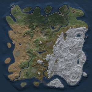 Thumbnail Rust Map: Procedural Map, Size: 4500, Seed: 1986, 19 Monuments