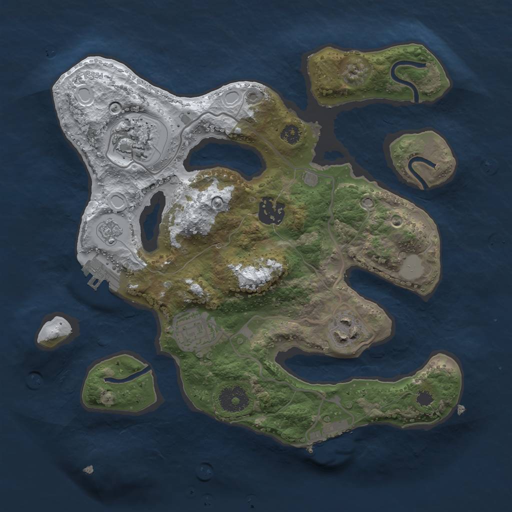 Rust Map: Procedural Map, Size: 2750, Seed: 623216885, 12 Monuments