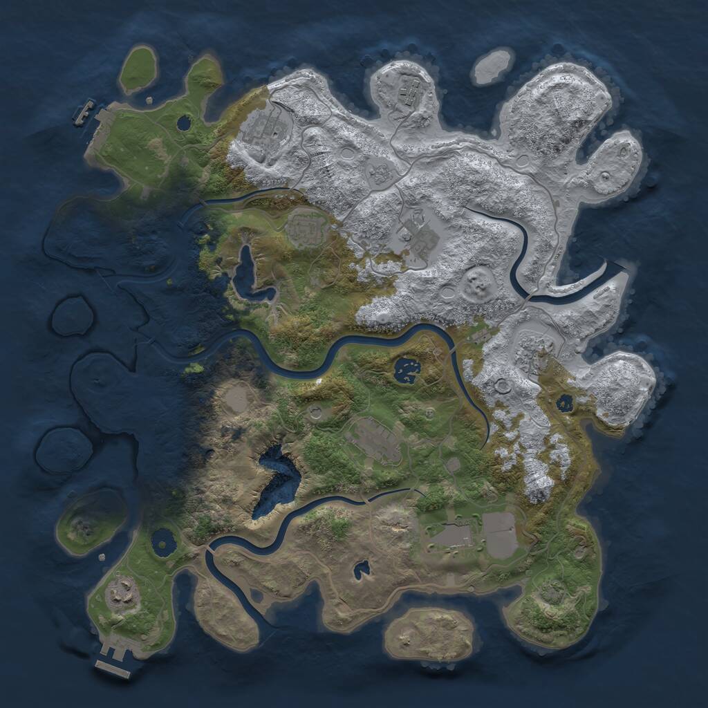 Rust Map: Procedural Map, Size: 4000, Seed: 1774967876, 15 Monuments
