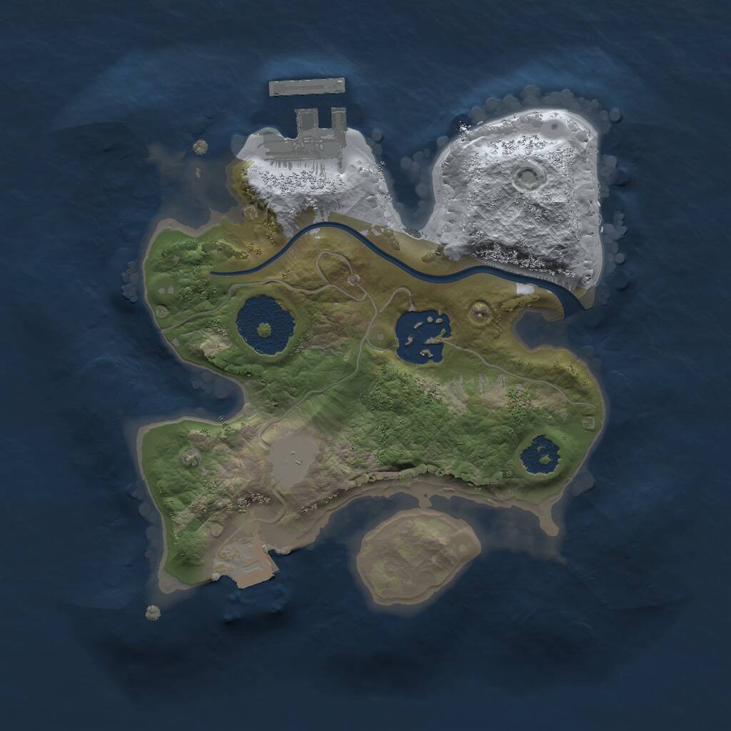 Rust Map: Procedural Map, Size: 1946, Seed: 13825, 3 Monuments