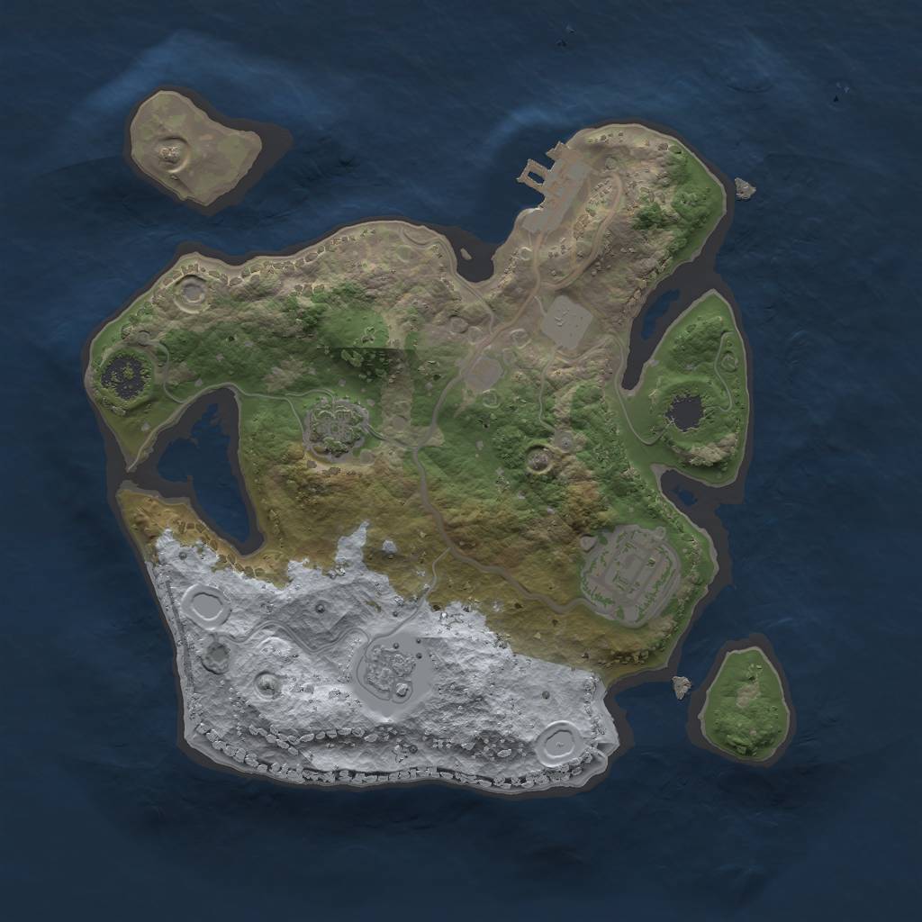 Rust Map: Procedural Map, Size: 2200, Seed: 896797897, 7 Monuments