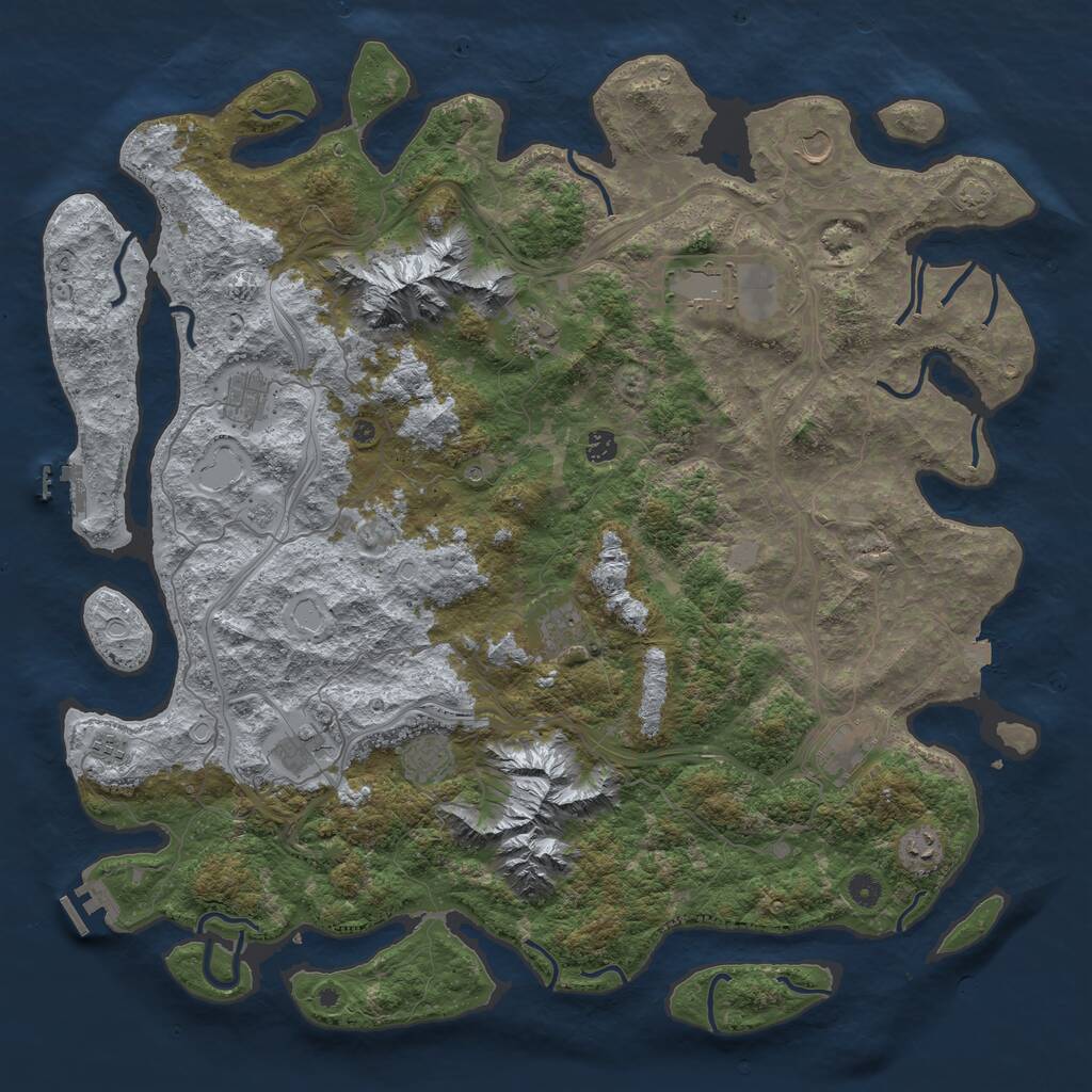 Rust Map: Procedural Map, Size: 5000, Seed: 20220204, 17 Monuments