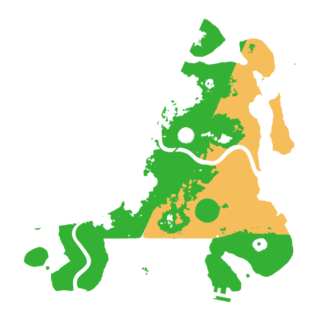 Biome Rust Map: Procedural Map, Size: 3500, Seed: 1258