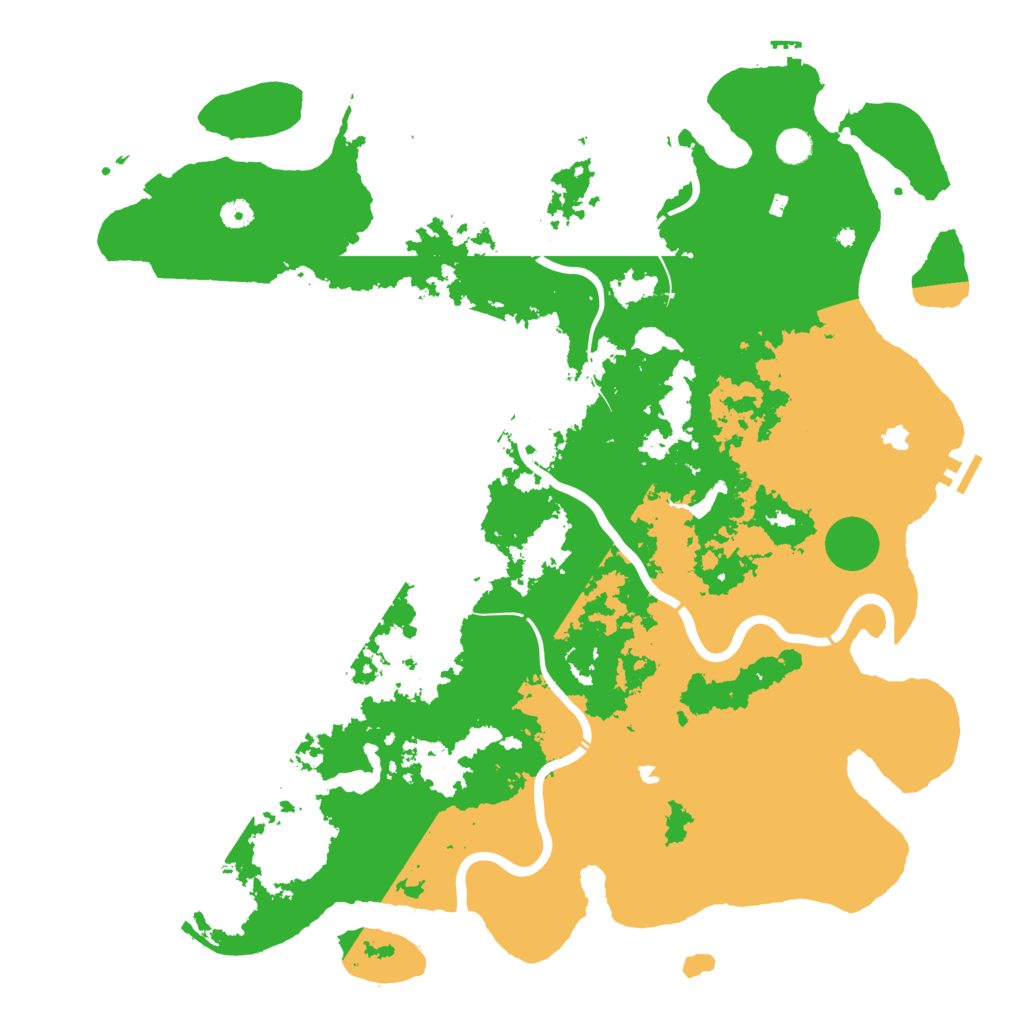 Biome Rust Map: Procedural Map, Size: 4999, Seed: 100816564